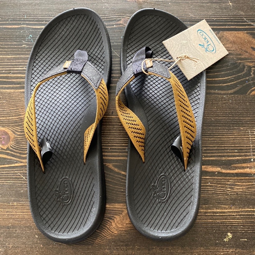 NWT Chaco Lowdown Flip Flops Sandals Shoes Slip Ons Score Bronze Summer